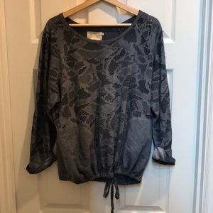 anthro saturday sunday eyelet cinch waist top